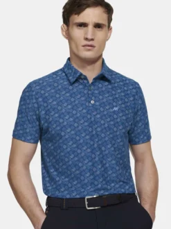 MEYER Herren Polo - Phil in blau - Ärmel: kurzarm
