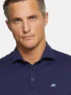 MEYER Herren Poloshirt - Tiger in blau - Ärmel: kurzarm