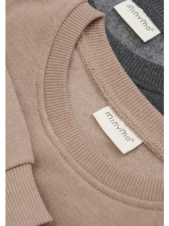 Minymo Jungen Rundhalspullover - MISweatshirt in braun