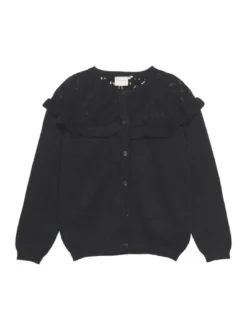 Minymo Mädchen Strickjacke - MICardigan in schwarz