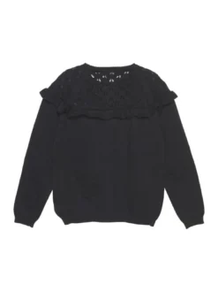 Minymo Mädchen Strickjacke - MICardigan in schwarz