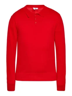 Mo Herren Pullover in rot - Ausschnitt: ohne Kragen
