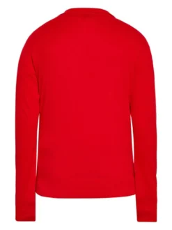 Mo Herren Pullover in rot - Ausschnitt: ohne Kragen