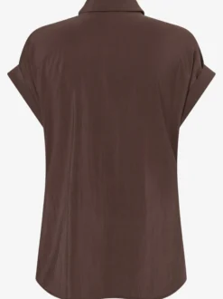 More & More Damen Bluse in schoko - Ärmel: extra kurz