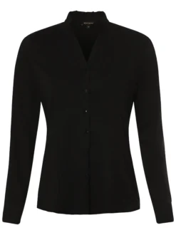 More & More Damen Bluse in schwarz - Ärmel: langarm