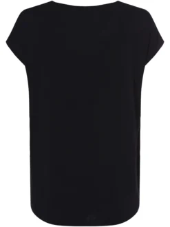 More & More Damen Blusenshirt in marine - Ärmel: kurzarm
