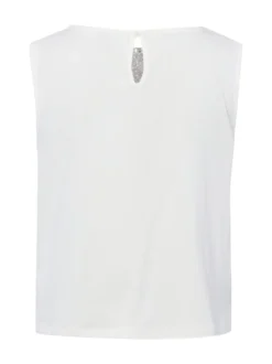 More & More Damen Paillettentop in ecru silber