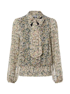 More & More Damen Schluppenbluse in ecru taupe