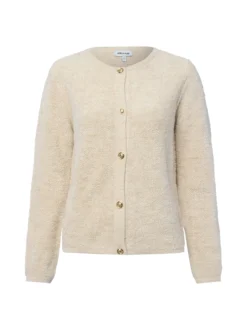 More & More Damen Strickjacke in beige - Ärmel: langarm
