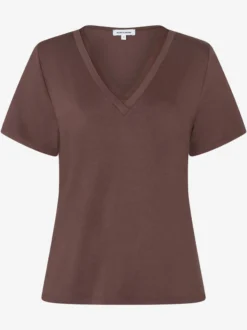 More & More Damen T-Shirt in schoko - Ärmel: kurzarm