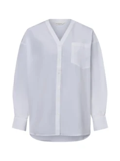 Msch Copenhagen Damen Businessbluse - MSCHNadetta Zenika in weiß