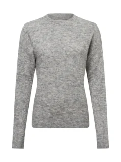 Msch Copenhagen Damen Strickpullover mit Alpakaateil - MSCHFestina Hope in grau