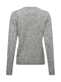 Msch Copenhagen Damen Strickpullover mit Alpakaateil - MSCHFestina Hope in grau