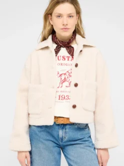 Mustang Damen Kastenjacke in ecru