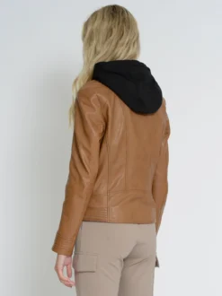 Mustang Damen Lederjacke in cognac