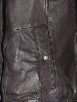 Mustang Damen Lederjacke in kastanie