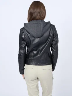 Mustang Damen Lederjacke in schwarz