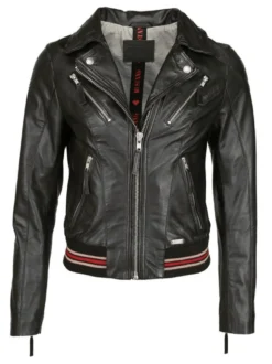 Mustang Damen Lederjacke in schwarz