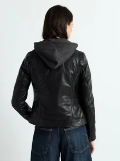 Mustang Damen Lederjacke in schwarz