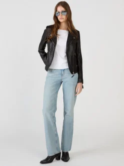 Mustang Damen Lederjacke in schwarz