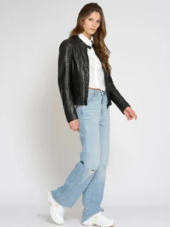 Mustang Damen Lederjacke in schwarz
