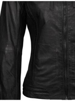 Mustang Damen Lederjacke in schwarz