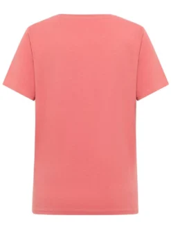 Mustang Damen T-Shirt in rosa - Ausschnitt: Rundhals