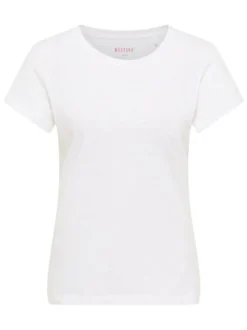 Mustang Damen T-Shirt in weiß - Ausschnitt: Rundhals