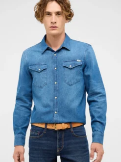 Mustang Herren Hemd in light stone