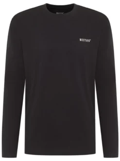 Mustang Herren Langarmshirt in schwarz - Ärmel: langarm