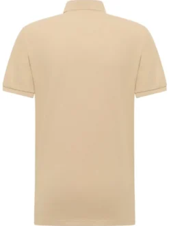 Mustang Herren Polo in beige - Ausschnitt: Henley
