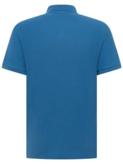 Mustang Herren Polo in blau - Ausschnitt: Henley