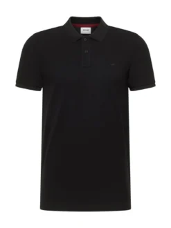Mustang Herren Poloshirt in schwarz - Ärmel: Halbarm