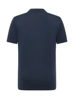 Mustang Herren Shirt in blau - Ausschnitt: V-Ausschnitt