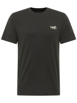 Mustang Herren T-Shirt in anthrazit - Ärmel: Halbarm