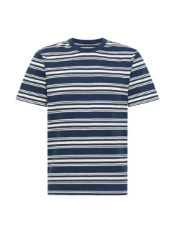 Mustang Herren T-Shirt in blau - Ausschnitt: Rundhals