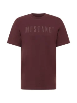 Mustang Herren T-Shirt in braun - Ausschnitt: Rundhals