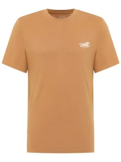 Mustang Herren T-Shirt in braun - Ausschnitt: Rundhals