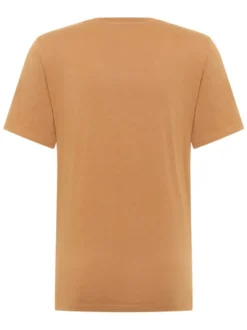 Mustang Herren T-Shirt in braun - Ausschnitt: Rundhals