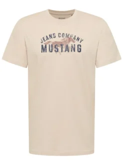 Mustang Herren T-Shirt in braun - Ausschnitt: Rundhals