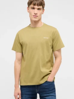 Mustang Herren T-Shirt in grün - Ausschnitt: Rundhals
