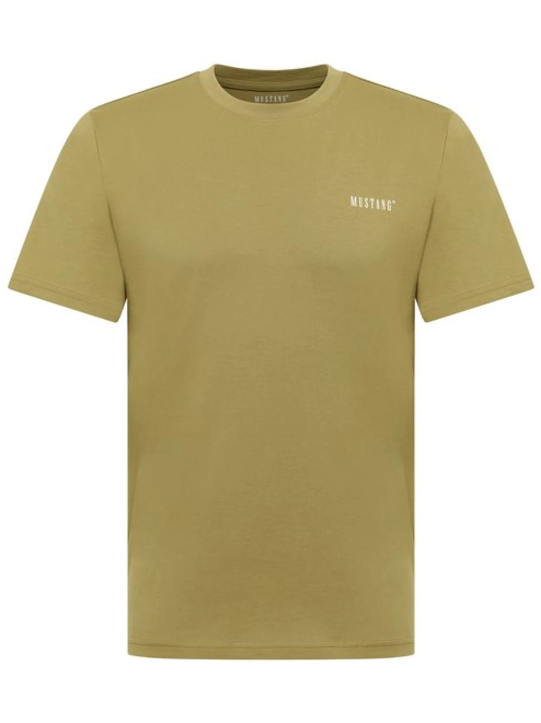 Mustang Herren T-Shirt in grün - Ausschnitt: Rundhals