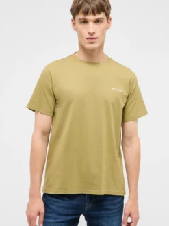 Mustang Herren T-Shirt in grün - Ausschnitt: Rundhals