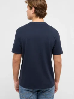 Mustang Herren T-Shirt in marine - Ausschnitt: Rundhals