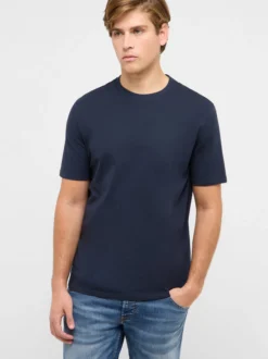 Mustang Herren T-Shirt in marine - Ausschnitt: Rundhals