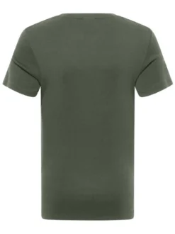 Mustang Herren T-Shirt in oliv - Ausschnitt: Rundhals
