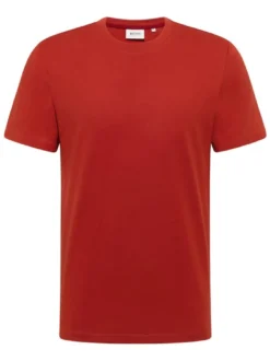Mustang Herren T-Shirt in rot - Ausschnitt: Rundhals