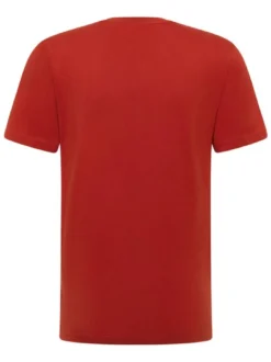 Mustang Herren T-Shirt in rot - Ausschnitt: Rundhals