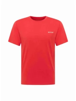 Mustang Herren T-Shirt in rot - Ausschnitt: Rundhals