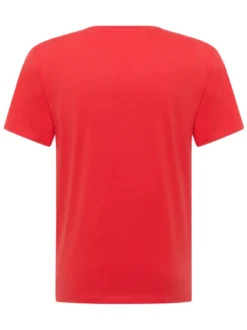 Mustang Herren T-Shirt in rot - Ausschnitt: Rundhals